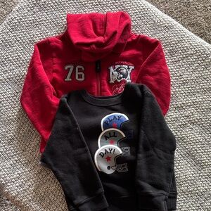 Red and Black Kids Varsity Hoodie and Play Day Sweatshirt